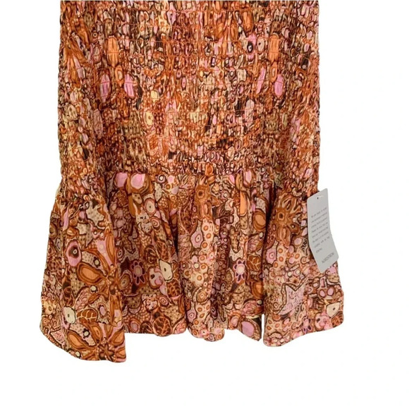 A.L.C. Silk Carly Floral Smocked Mini Dress Size 00 NWT - Picture 8 of 15